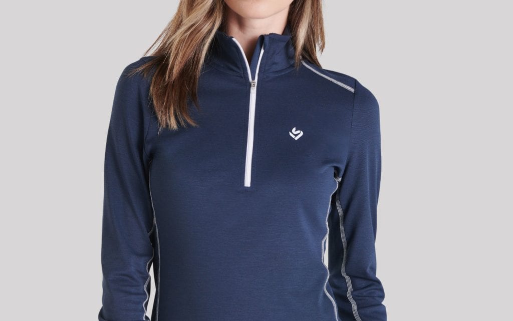 Lacuna navy half zip training top