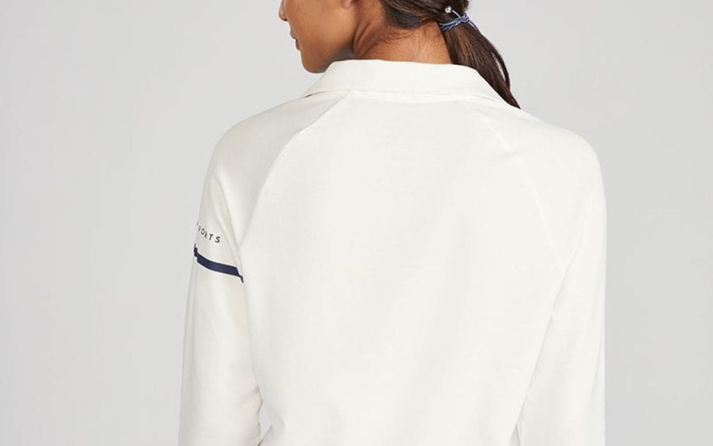 Lacuna spin long sleeved top white