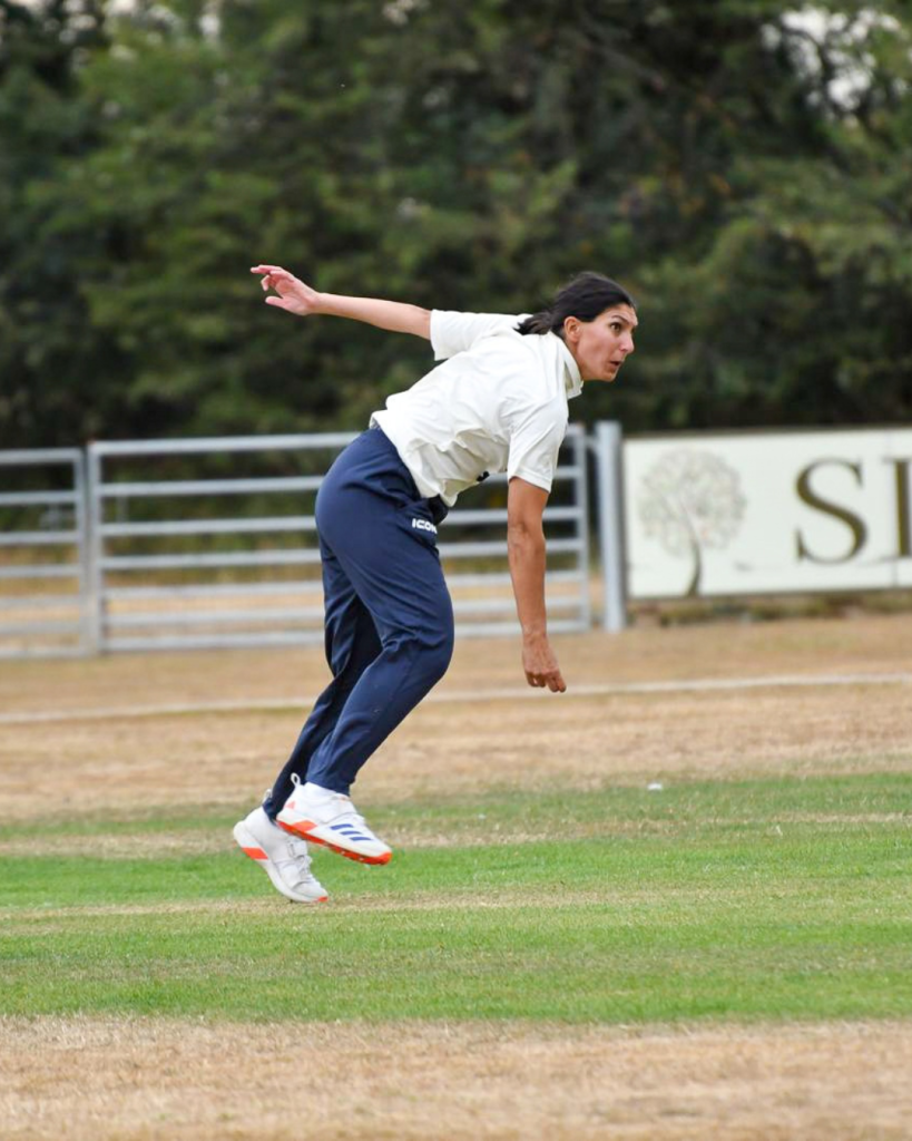 Ana Mesarovic bowling at the Content Creators Cup 2026